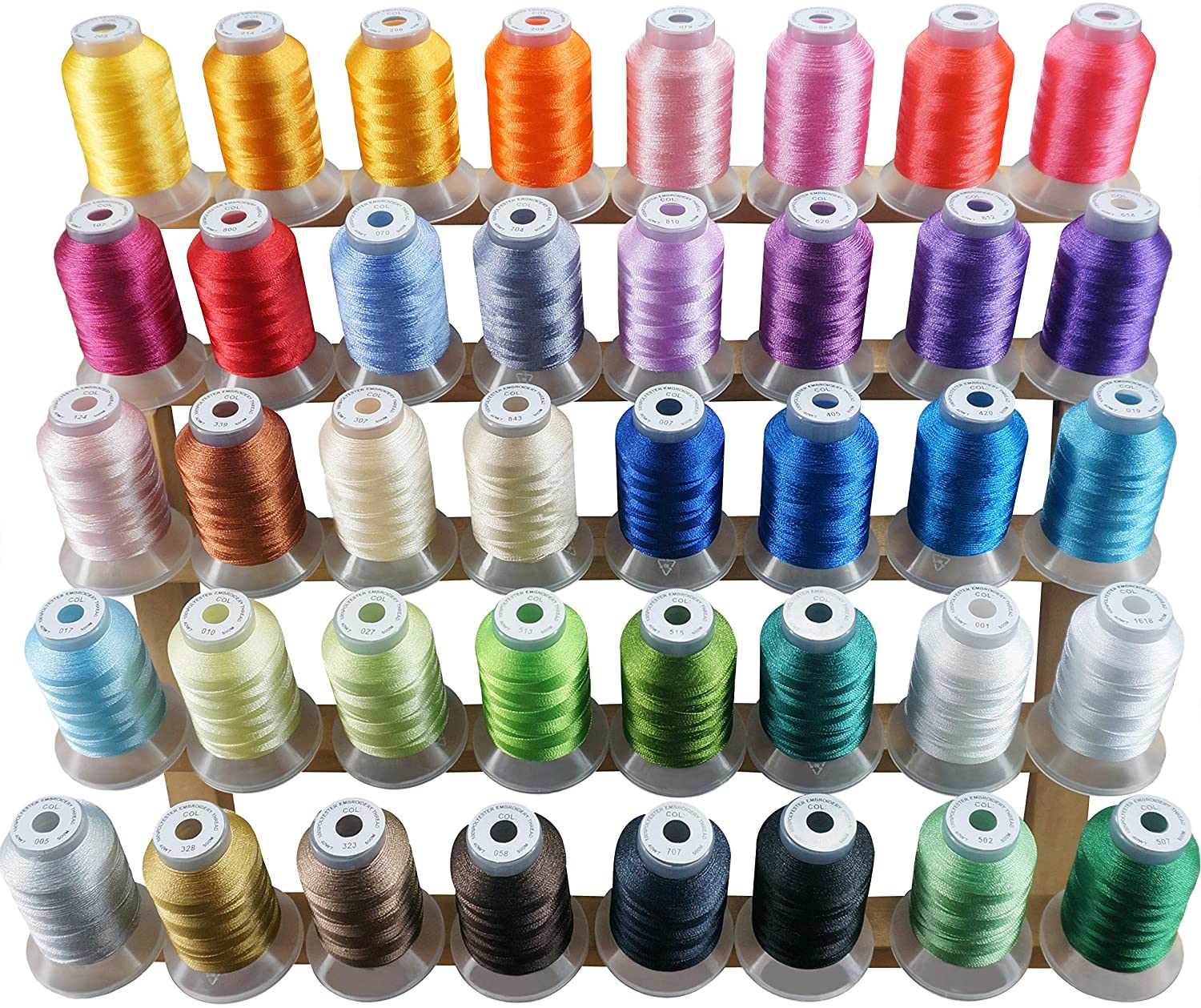 CiaraQ Sewing Threads Kits, 60 Colors Polyester 250 Yards Per Spools for  Hand Sewing & Embroidery